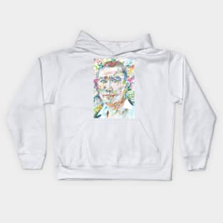 YUKIO MISHIMA - watercolor portrait Kids Hoodie